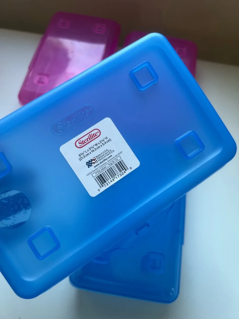 Set of 4 Plastic pencils Boxes - Pink & Blue